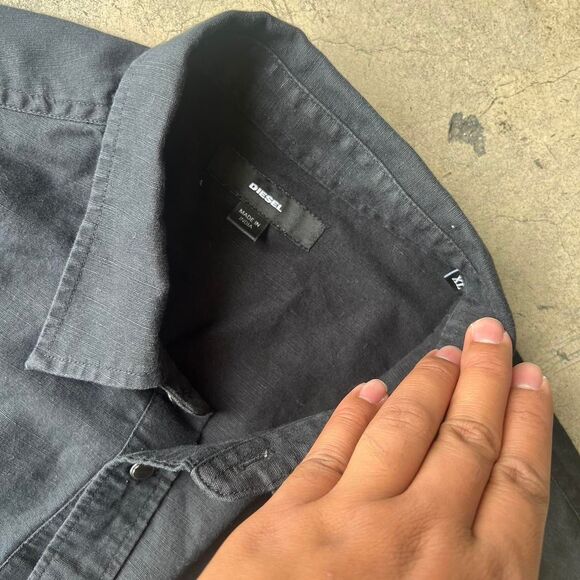 Diesel Industries Pearl Snap Black Button up Western Mens size XL - Picture 3 of 3